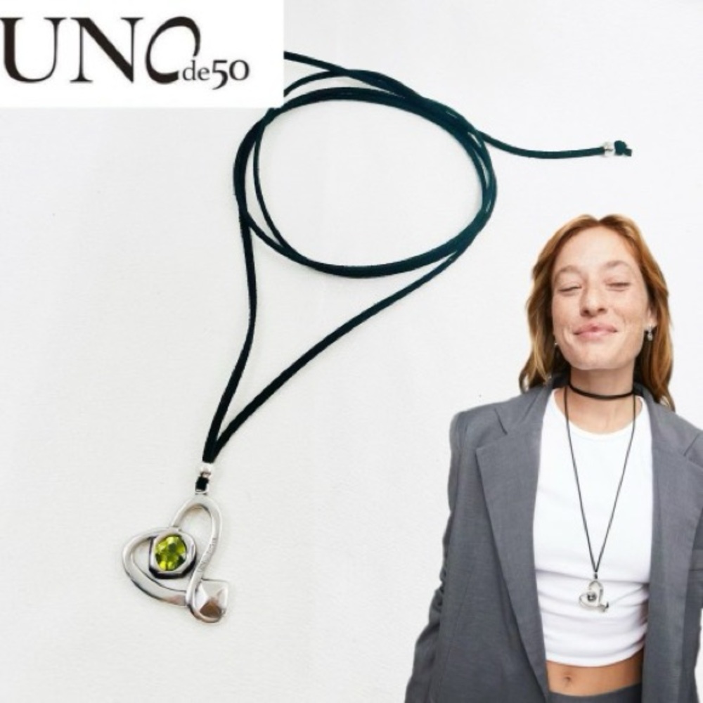 Uni de50 Silver Heart Pendant Necklace